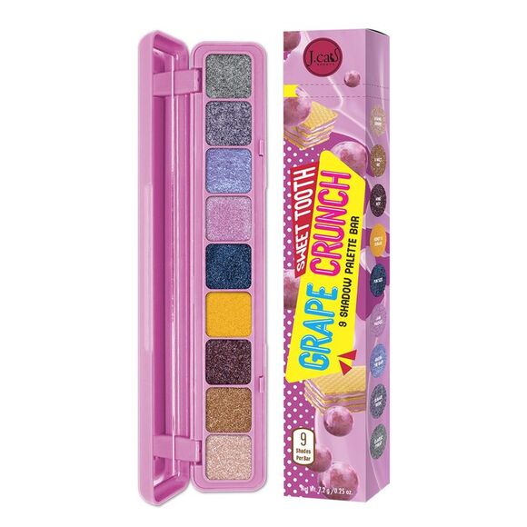 J.Cat Beauty Sweet Tooth 9 Shadow Palette Bar Grape Crunch - Picture 2 of 3